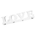 thumbnail image 2 of Billuyoard Soporte de 4 ganchos, colgador de puerta de madera con patrón de amor blanco de alta resistencia, perchero multifunción para ropa, Almacenamiento y organización del hogar, 2 of 5