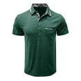 thumbnail image 5 of Ccpelsie Mens Golf Shirt Moisture Wicking Quick-Dry Solid Short Sleeve Polo Shirts for Men(Green,S), 5 of 7