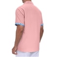 thumbnail image 5 of Men's Linen Shirts Casual Summer Short Sleeve Casual Tee Shirts Button Down Floral Print Beach Wedding Tops, 5 of 5