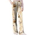 thumbnail image 4 of Wutalume Women's Easter Print Casual Pants, Loose Fit Comfy Trousers for Holiday Spring Daily Wear, Breathable Fabric, Drawstring Waist, Fun Seasonal Design,Beige M, 4 of 6