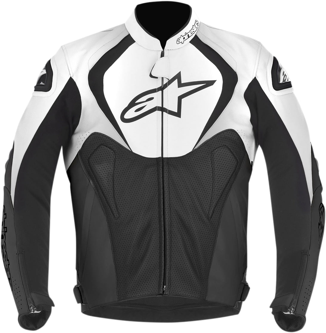 Alpinestars Jaws Perforated Leather Jacket Black/White 60 3101113