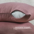thumbnail image 2 of 3S Brother's Solid Cushion Cover Super Soft & Cozy Home Décor Throw Pillow Case for Chair Couch Bedroom & Livingroom Décor Pillowcase with Invisible Zipper Set of 2 Pieces - Rose Pink 20"x20" Each, 2 of 8