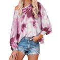 thumbnail image 1 of ZANZEA Women Autumn Tie-dyed Long Puff Sleeve Round Neck Sweatshirts, 1 of 6