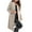 Khaki, variant on Womens Trench Coat Mid Length Coat Elegant Overcoat Single Breasted Winter Coat Dress Coat with Pockets