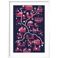 thumbnail image 2 of Art.com The Walking Dead Map Art Print by Robert Farkas, White Frame Wall Art, 21" x 29", 2 of 5