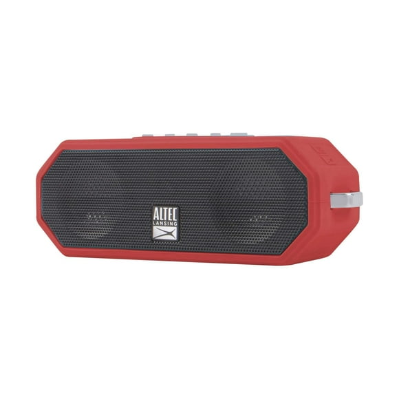 Altec Lansing LifeJacket H2O 4 - Altavoz Bluetooth resistente al agua, altavoz duradero y portátil con asistente de voz, duración de batería de 10 horas y alcance de 100 pies, rojo verdadero