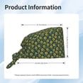 thumbnail image 5 of Gaeub Yellow Floral Print Cleaning Working Cap,Unisex Scrub Cap Nurse Hat,No-Slip Scrub Cap for Men & Women, 5 of 7