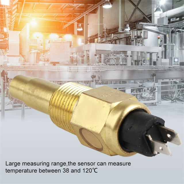 Engine Water Temperature Sensor, Professional 3/8 NPT Engine Coolant Temperature Indicator Switch for VDO 6~24V Engine Accessory