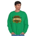 thumbnail image 3 of Worlds Greatest Father Trophy Dad Men's Big & Tall Crewneck Sweatshirt Brisco Brands 5X, 3 of 4