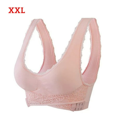 

ELENXS Women Fitness Bra Wireless Push Up Lace Design Sports Bra Yoga Adjustable Girl Underwear
