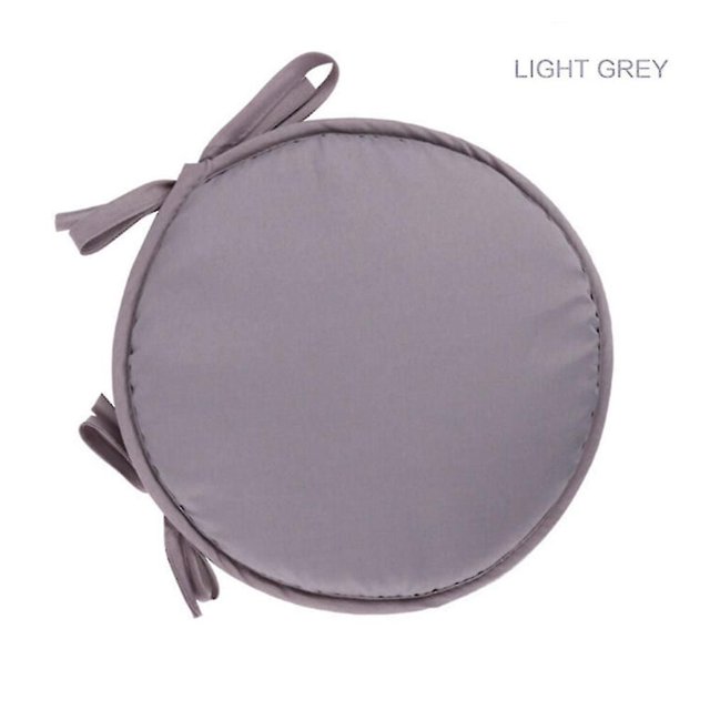 Coussin de Siège Rond Uni avec Sangles à Nouer pour Chaises Intérieur/extérieur