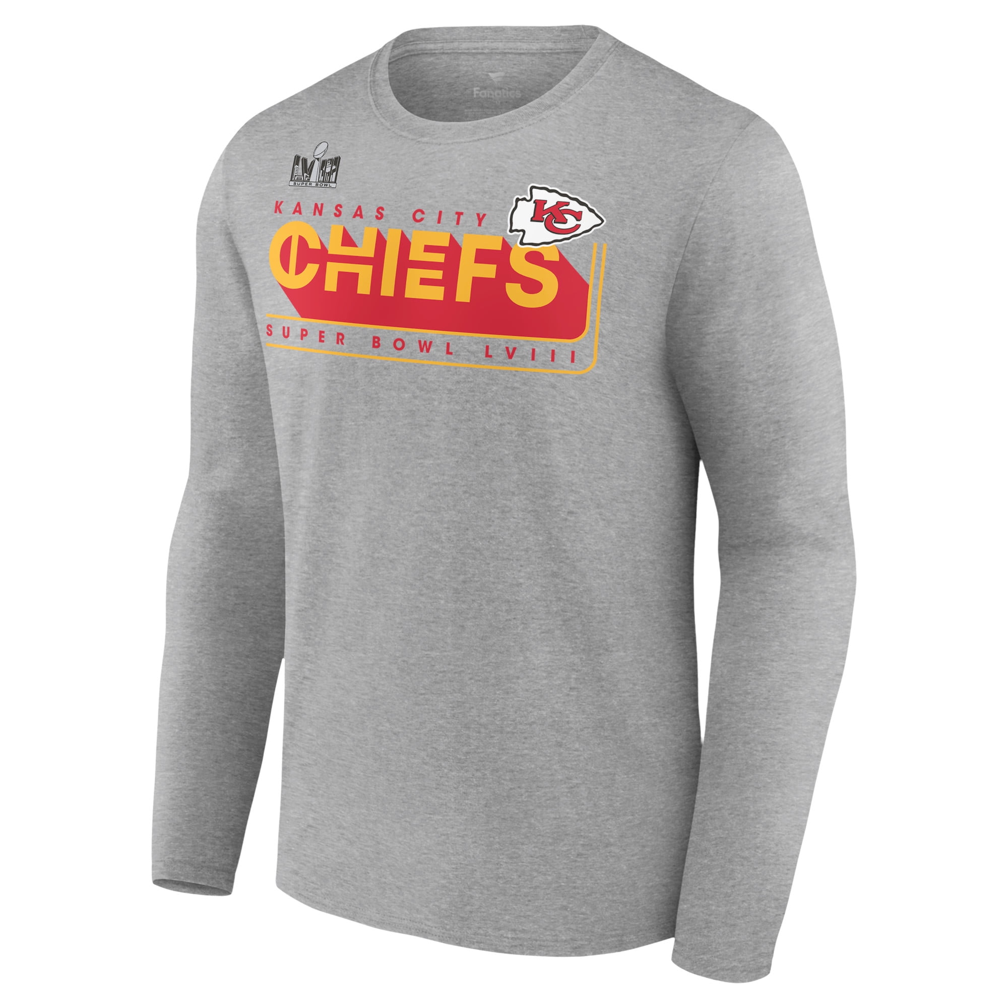 Men's Fanatics Heather Charcoal Kansas City Chiefs Super Bowl LVIII Roster  Long Sleeve T-Shirt