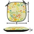 thumbnail image 4 of Autumn Chair Seating Cushion Set of 6, Warm Tones with Colorful Leaves Composition Autumnal Illustration Print, Seat Pads with Anti-slip Backing, 16"x16", Apple Green and Cream, by Ambesonne, 4 of 7