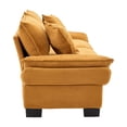 thumbnail image 4 of Sleeper Couch Loveseat Sofa with Pillows Comfy Upholstered Deep Seat Sofa for Bedroom,Living Room,Apartment,Office,Dorm-Yellow Corduroy, 4 of 9