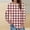 Pink, variant on Tops for Women Checkered Print Round Neck Long Sleeve Sweatshirt Blouse Casual Pullover Top Fashionable Crewneck Loose Fit for Casual Streetwear