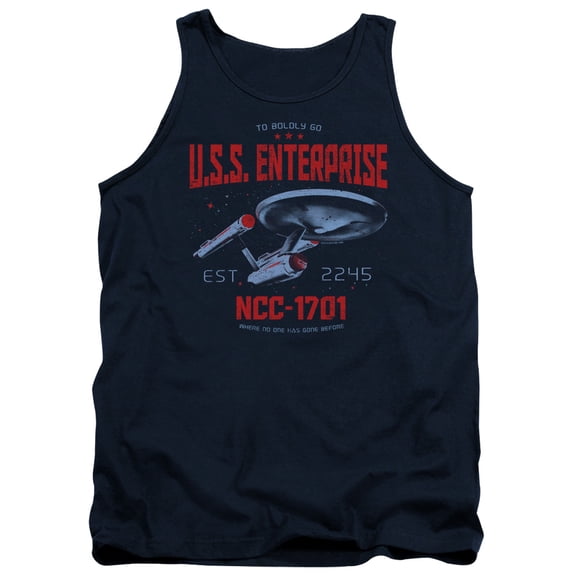 Star Trek Stardate 2245 Adult Tank Top Navy
