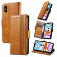 thumbnail image 1 of Case for iPhone X/XS Cover Leather Wallet Folio Case Book Design Flip Magnetic Closure - Yellow, 1 of 5