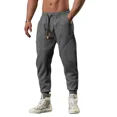 thumbnail image 4 of Pantalones deportivos lisos recortados para hombre, pantalones holgados de algodón para otoño e invierno, tallas XXL, nuevos artículos en pantalones deportivos coreanos Y2k para hombre, 4 of 5