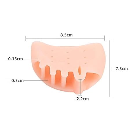 Hyggear Silicone Toe Separator, Hyggear Toe Separators, Hyggear Toe Spacers, 4 Pairs, Ball of Foot Cushions, Breathable & Soft, For Men & Women (4 Pairs)mix