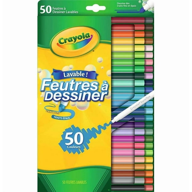 Crayola 58-5050 Marcadores Lavables para Dibujar, 50 Colores