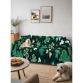 thumbnail image 6 of Saint Patrick's Day Sofa Covers for 2-3 Cushion Couch L-Shaped Sectional, Green Lucky Shamrock Leaves Spring Black Washable Sofa Covers Slipcover for Living Room, Couch Cover Blanket 71"x134", 6 of 9