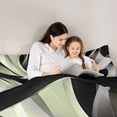 thumbnail image 4 of Manfei Contemporary Abstract Twin Comforter Sets, Watercolor Aesthetic Bedding Set, Light Pink, Black and Gray, Black Reversible 2 Pieces, 1 Comforter and 1 Pillowcase, 4 of 6