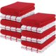 thumbnail image 1 of Utopia Towels – Toalla De Cocina, Paquete De 12] 15 X 25 Pulgadas, 100% Hilado En Anillo, Otro Algodón, Súper Suave Y Absorbente, Juego De Paños De Cocina Y Toallas De Barra (Rojo), 1 of 5