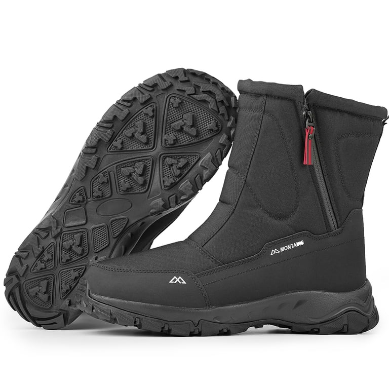 Fur boots black for men size11 Snow Boots For Men Women Waterproof Insulated Anti-Slip Warm  main image 4
