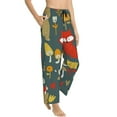 thumbnail image 2 of Junzan Cute Animal Forest Women'S Pajama Pants Drawstring Comfy Sleep Bottoms With Pockets, 2 of 9