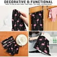 thumbnail image 7 of Dreamtimes Pink Flamingo Black Bird Summer Kitchen Towels Dish Bar Tea Towel Dishcloths Set of 4 Super Absorbent Soft 18 x 28 inches, 7 of 7