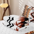 thumbnail image 5 of jejeloiu Southwestern Aztec Zipper Twin Comforter Sets with Fitted Sheet and 2 Pillowcases,Tribal Print Zipper Bedding Set For Boys,Brown White,Reversible,4-Piece, 5 of 7