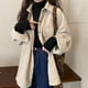 thumbnail image 2 of Chaquetas de pana para mujer, ropa de moda coreana, cárdigans holgados de gran tamaño, de color liso, abrigos de manga larga con un solo pecho, blusas para mujer, 2 of 5