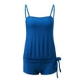 thumbnail image 6 of ZVNAΖH Women's Tankini Swimsuits, 2 Piece Bathing Suits, Women's Adjustable Spaghetti Strap Swimsuit Top and Swim Shorts, 6 of 6
