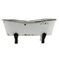 White Enamel Clawfoot Bath Tub Soap Sponge Holder Garden Pot Planter Rustic Home Decor
