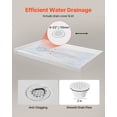 thumbnail image 3 of VEVOR Shower Pan, 60″ L x 36″ W Single Threshold Shower Base, Rectangle Acrylic & PVC Showering Base in White, Slip-Resistant Showering Pan Bases with Drain & Cover for Bathroom, 3 of 9