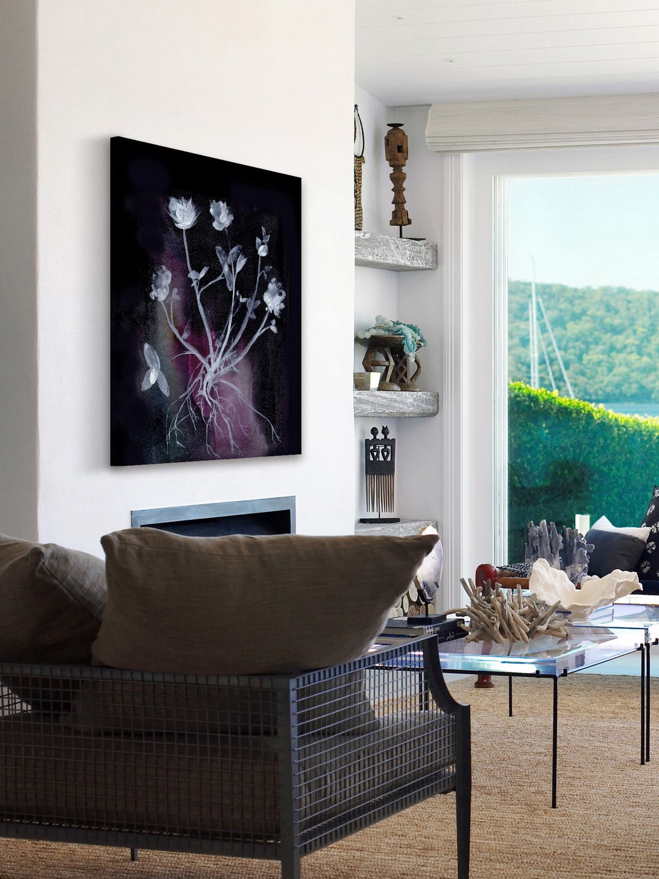 "Dark Garden" Painting Print on Wrapped Canvas