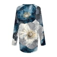 thumbnail image 5 of Women's Fashionable Casual Long-Sleeved Retro Print V-Neck Mid-Length Top, 5 of 5