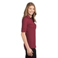 thumbnail image 3 of Port Authority Ladies Oxford Pique Double Pocket Polo-M (Red/ Mulberry), 3 of 6