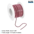 thumbnail image 2 of 10 Yard Crystal Rhinestone Chain, 2.0mm Sew on Close Claw Chain Trim, Light Pink, 1Roll, 2 of 6