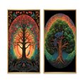 thumbnail image 2 of Designart "Retro Illustration Symbolic Tree of Life II" Landscape Trees Framed Wall Art Set Of 2 - Traditional Multicolor Framed Wall Art Set Of 2, 2 of 6