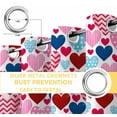 thumbnail image 4 of Fsddascl Valentine's Day Blackout Curtains for Bedroom/Living Room, Thermal Insulated Kitchen Curtains, Modern Romantic Colorful Striped Dots Love Grommet Darkening Window Treatment Drapes 42"x63"x2, 4 of 6
