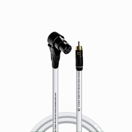 Coluber Cable Balanced Right Angle XLR Female-RCA Male 3-Pin Audio Connector