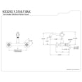 thumbnail image 5 of Kingston Brass KS3256AX Vintage Double-Handle Wall-Mount Bridge Kitchen Faucet, Polished Nickel, 5 of 7