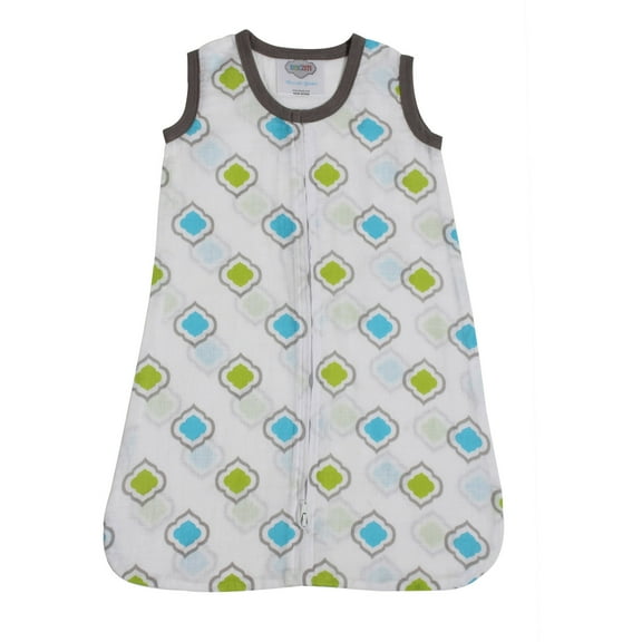 Bacati - Morocan Tiles 100% Cotton breathable Muslin Wearable Blanket (Choose Your Size)