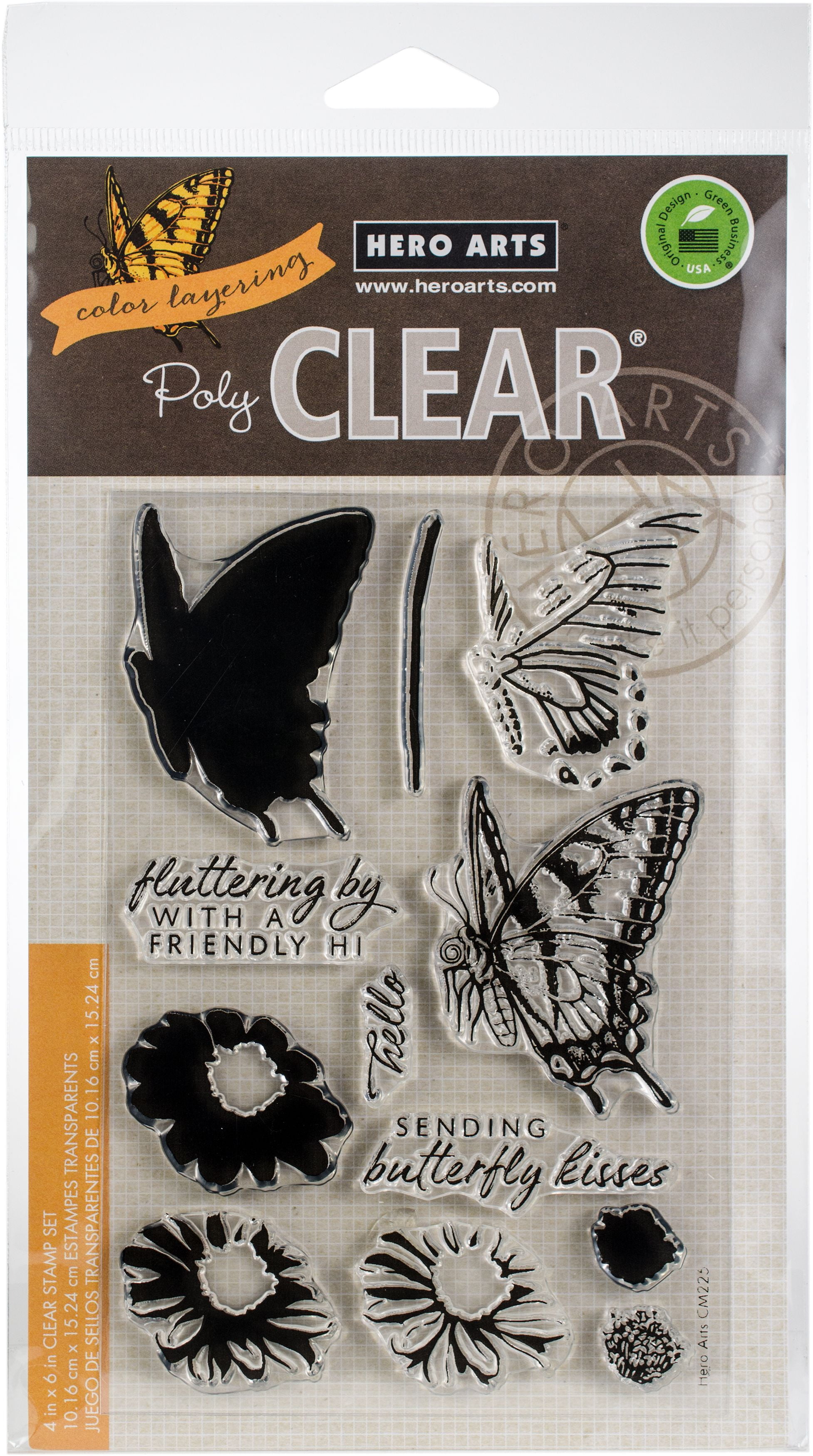 Hero Arts Clear Stamps 4"X6" Color Layering Swallowtail