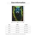 thumbnail image 5 of Disketp Fluorescent Wolf Cozy Flannel Fleece Throw Blanket: Has a velvety texture for All Seasons - Perfect for Women, Men, & Kids"50"x40", 5 of 6