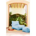 thumbnail image 2 of Gouchee Home Chamonix Outdoor/Indoor Oceania Ottoman Pouf – Water-Repellent Bean Bag Footstool with Polystyrene Bead Filling for Patio, Porch, or Living Room, 2 of 5