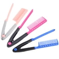 thumbnail image 3 of 3 peines alisadores de pelo plegables en forma de V., 3 of 7