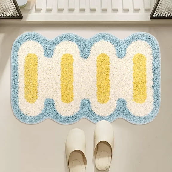 Ycandiee Bath Mat Non-Slip, Soft Bedroom Carpet, Machine Washable Mat for Kitchen Bathroom Bedroom LivingRoom Indoor and Outdoor