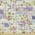 thumbnail image 2 of Garden Fabric by the Yard Upholstery, Meadow Pattern Along Various Colorful Blossoms and Leaves Different Flowers Images, Decorative Fabric for DIY and Home Accents, Multicolor by Ambesonne, 2 of 5
